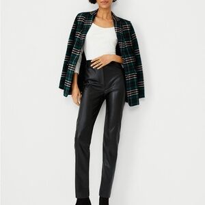 Ann Taylor Straight Leg Leather Pants